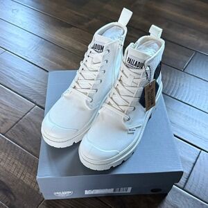 Palladium NIB Women's Pallabase Twill White Ankle Boots 11